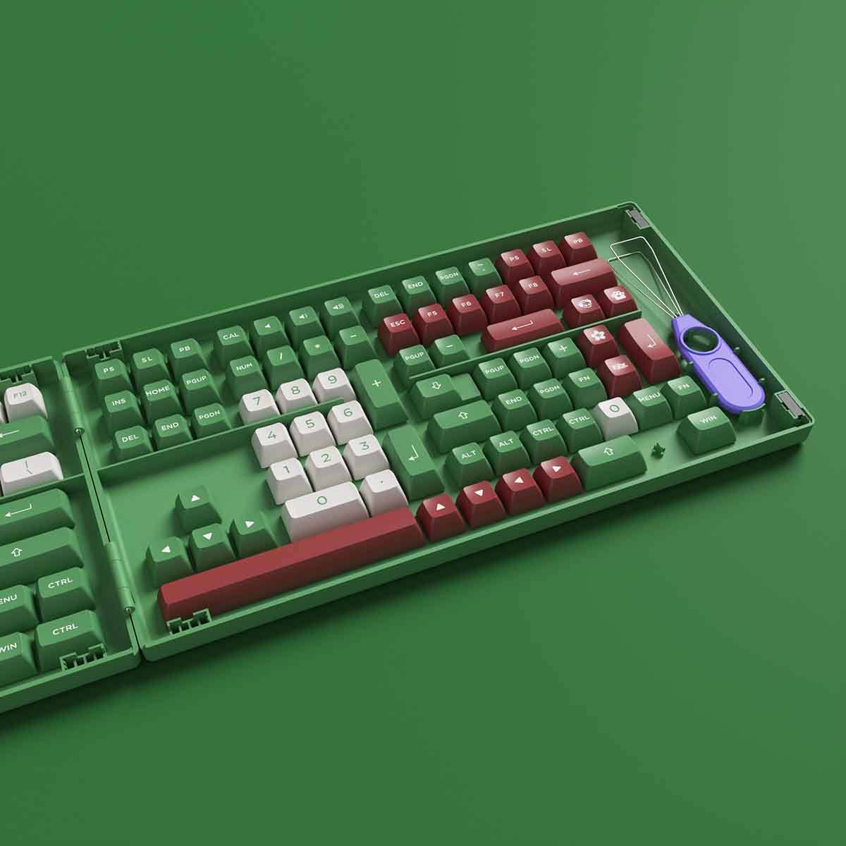 Set Keycap Matcha Red Bean PBT Double-Shot/ASA profile/158 nút