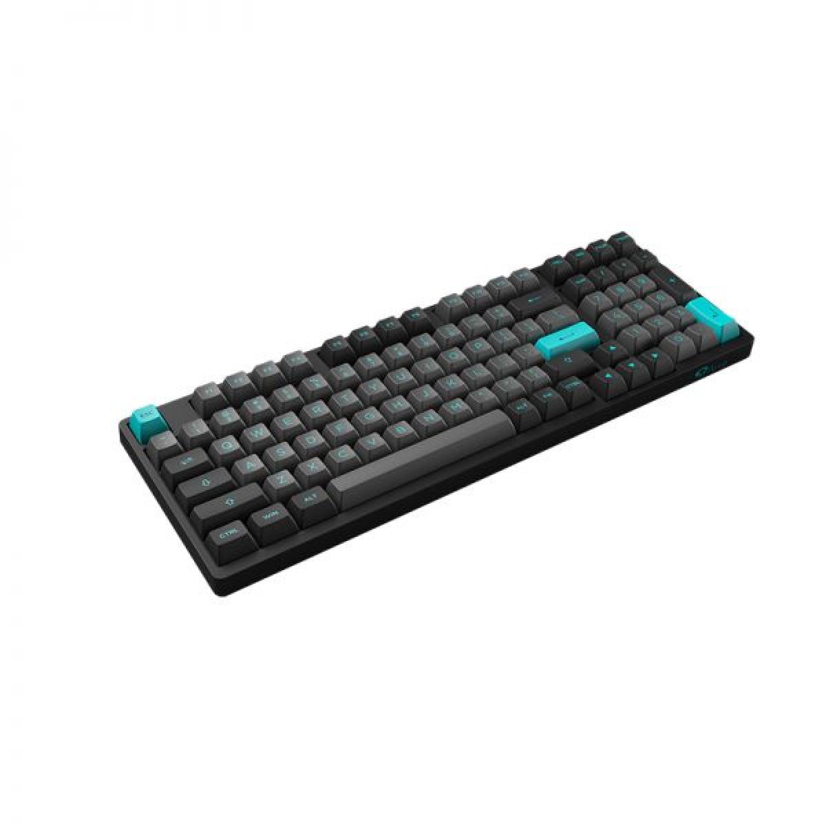 Bàn phím AKKO 3098B Black & Cyan (3 MODE / Hotswap / Foam tiêu âm / AKKO CS Jelly switch)