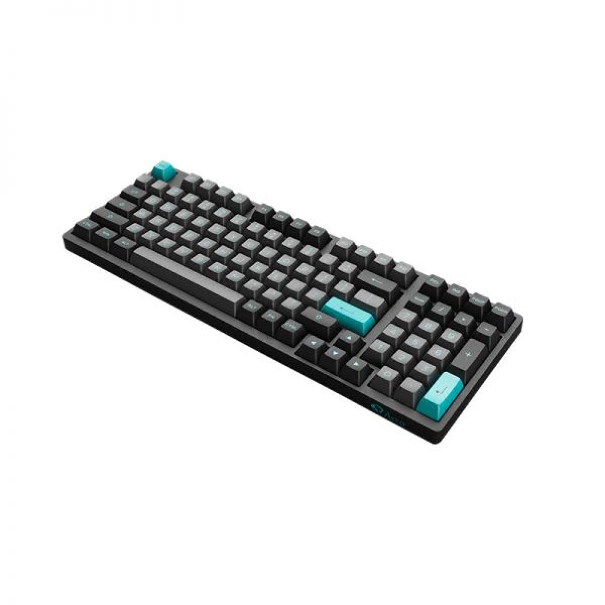 Bàn phím AKKO 3098B Black & Cyan (3 MODE / Hotswap / Foam tiêu âm / AKKO CS Jelly switch)
