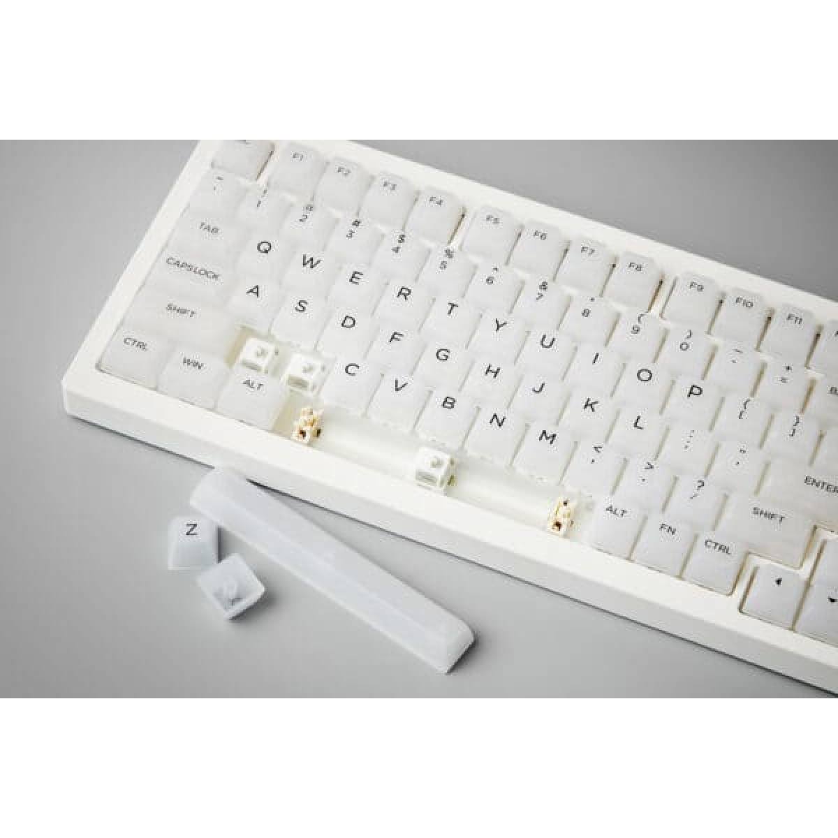 Bàn phím cơ AKKO 5075B Plus Transparent ASA White/Piano Pro (Hotswap/RGB/Multi-modes)