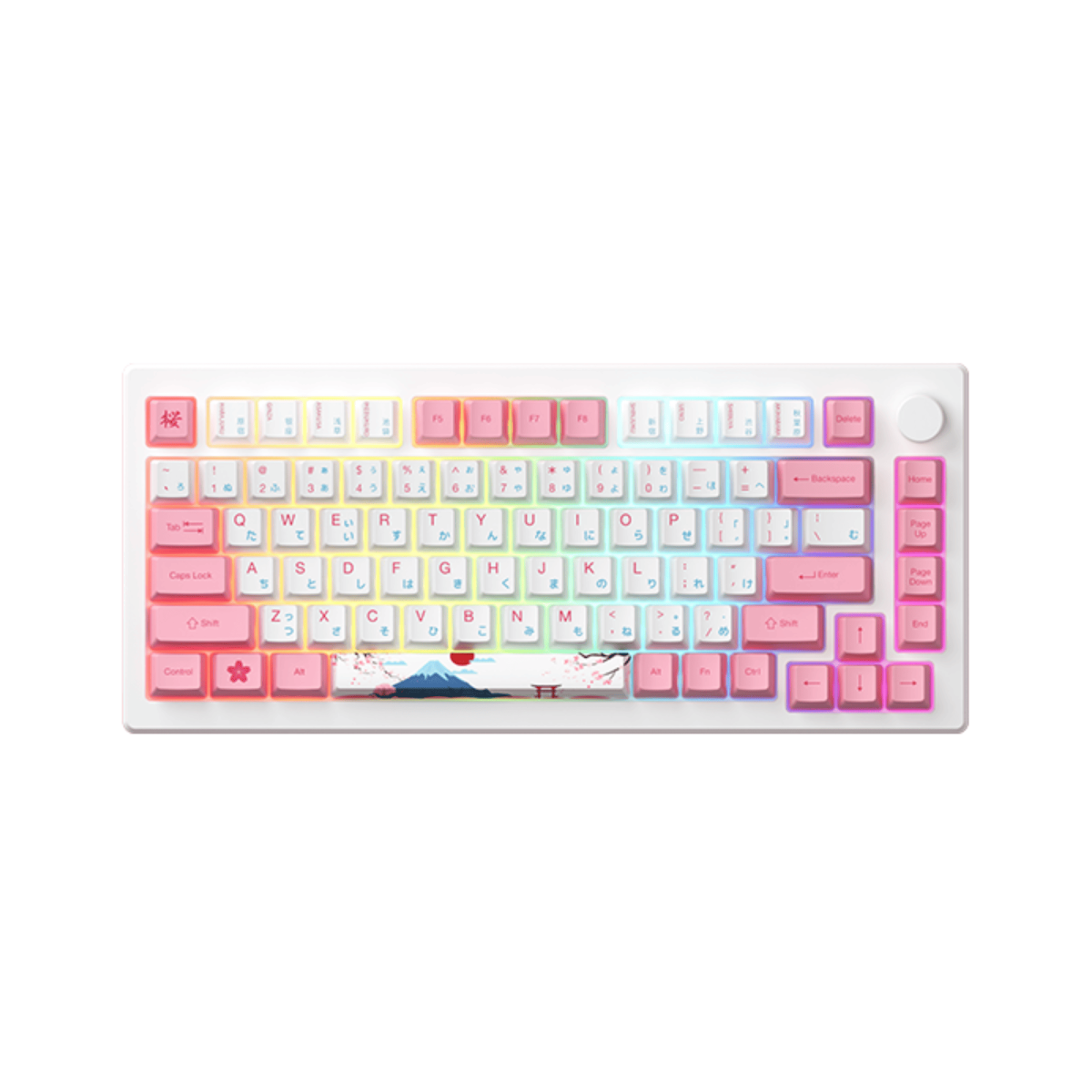 Bàn phím MOD007B HE PC Tokyo Sakura Pink | AKKO Cream Yellow Magnetic Switch