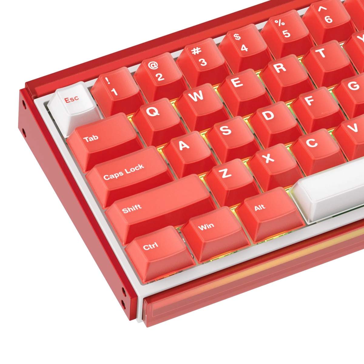 Bàn phím AKKO Ray68 Misty Red & White - HE AstroAim Magnetic Sw
