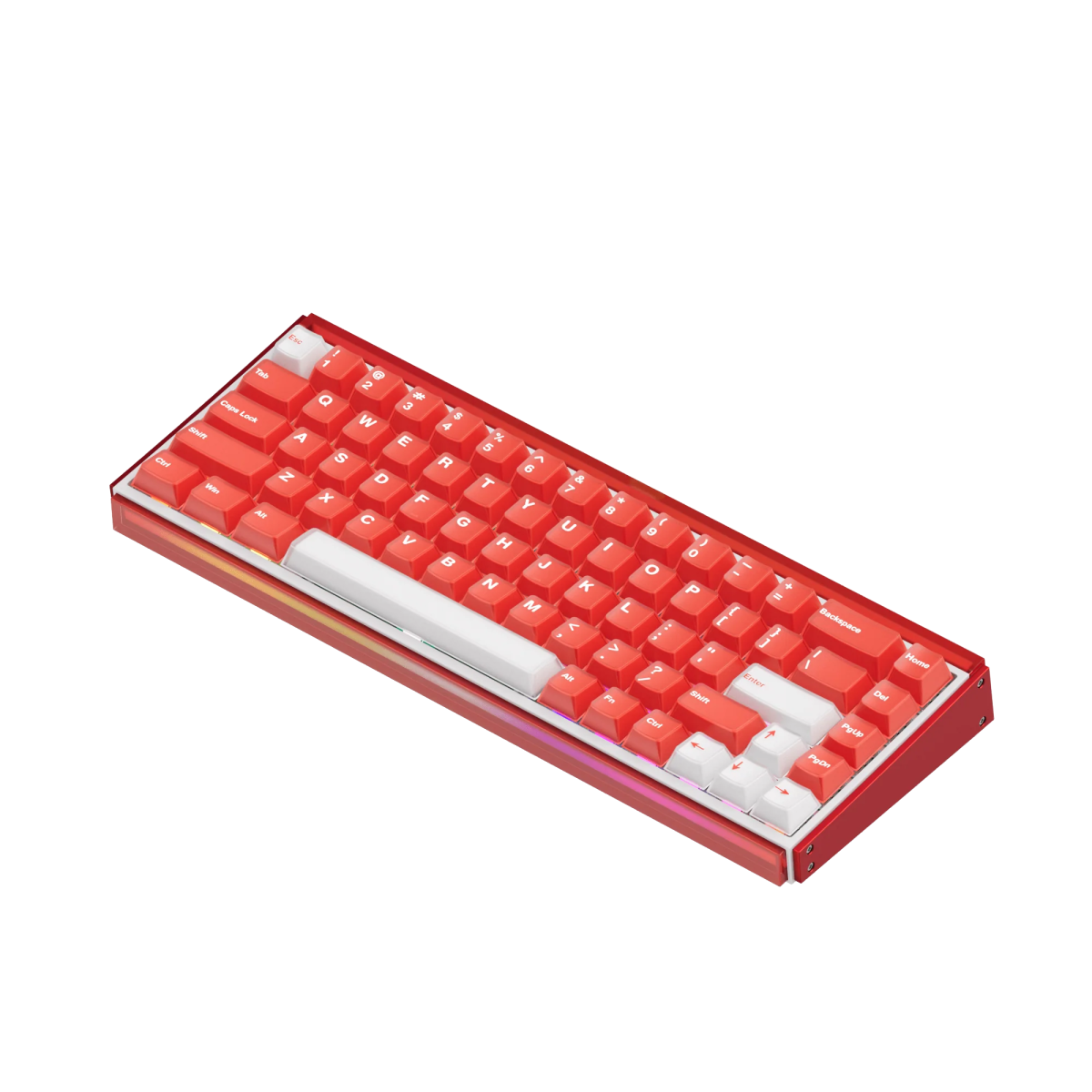 Bàn phím AKKO Ray68 Misty Red & White - HE AstroAim Magnetic Sw