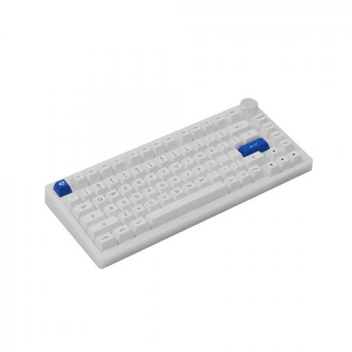 Bàn phím AKKO PC75B Plus Blue on White (3MODE / Hotswap / Foam tiêu âm / AKKO CS Jelly switch)