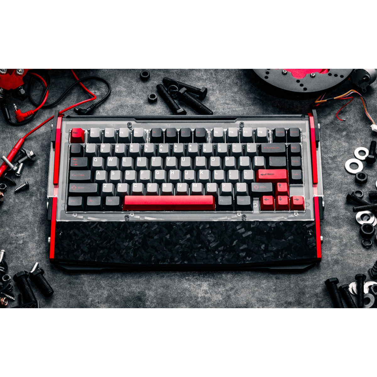 Bàn phím cơ Dry Studio Black Diamond 75 RT Shadow Crimson Advance 8K Rapid Trigger