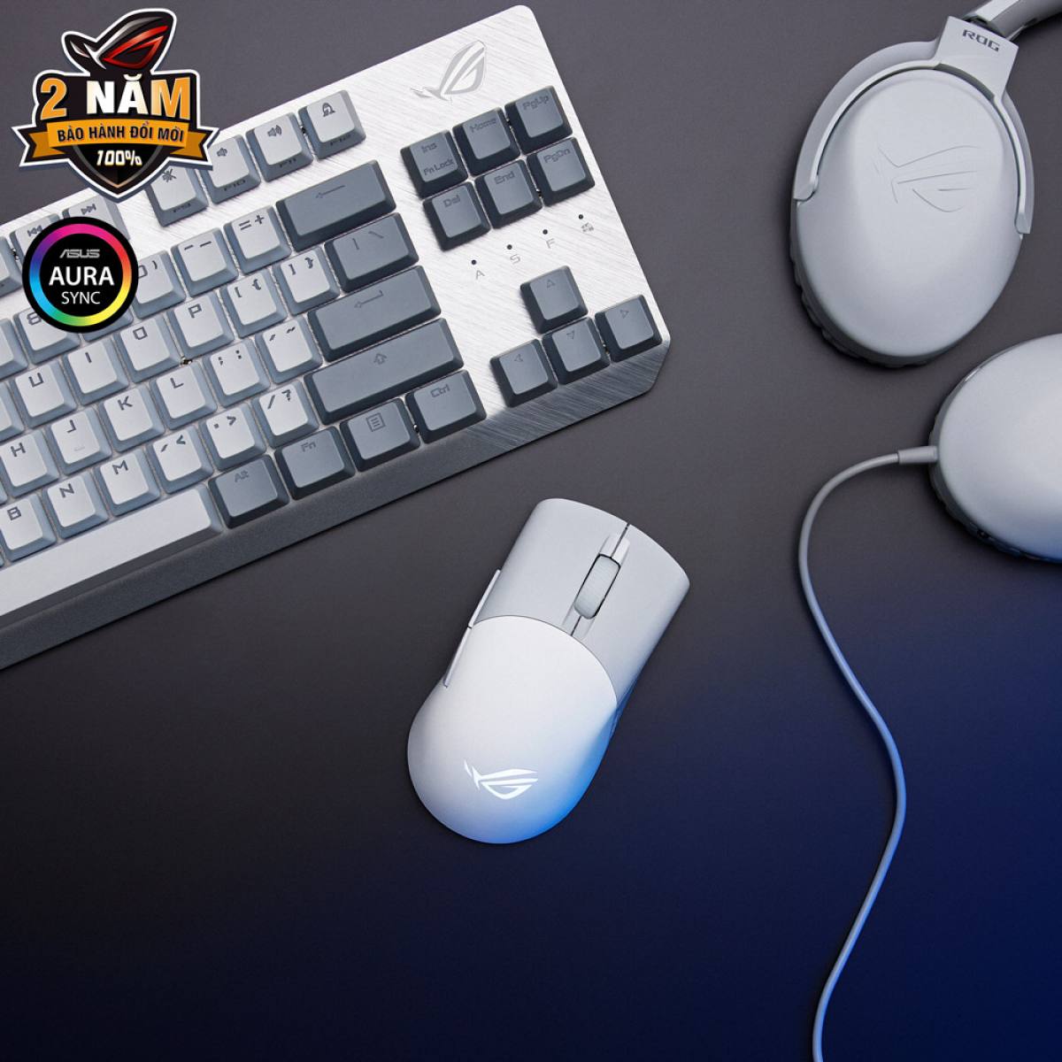 Chuột Asus ROG KERIS Wireless AIMPOINT Trắng | Không dây