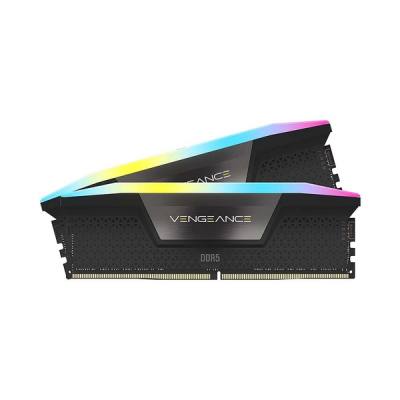 RAM Corsair VENGEANCE RGB Black Heatspreader DDR5, 5200MHz 32GB 2x16GB DIMM, RGB LED, 1.25V