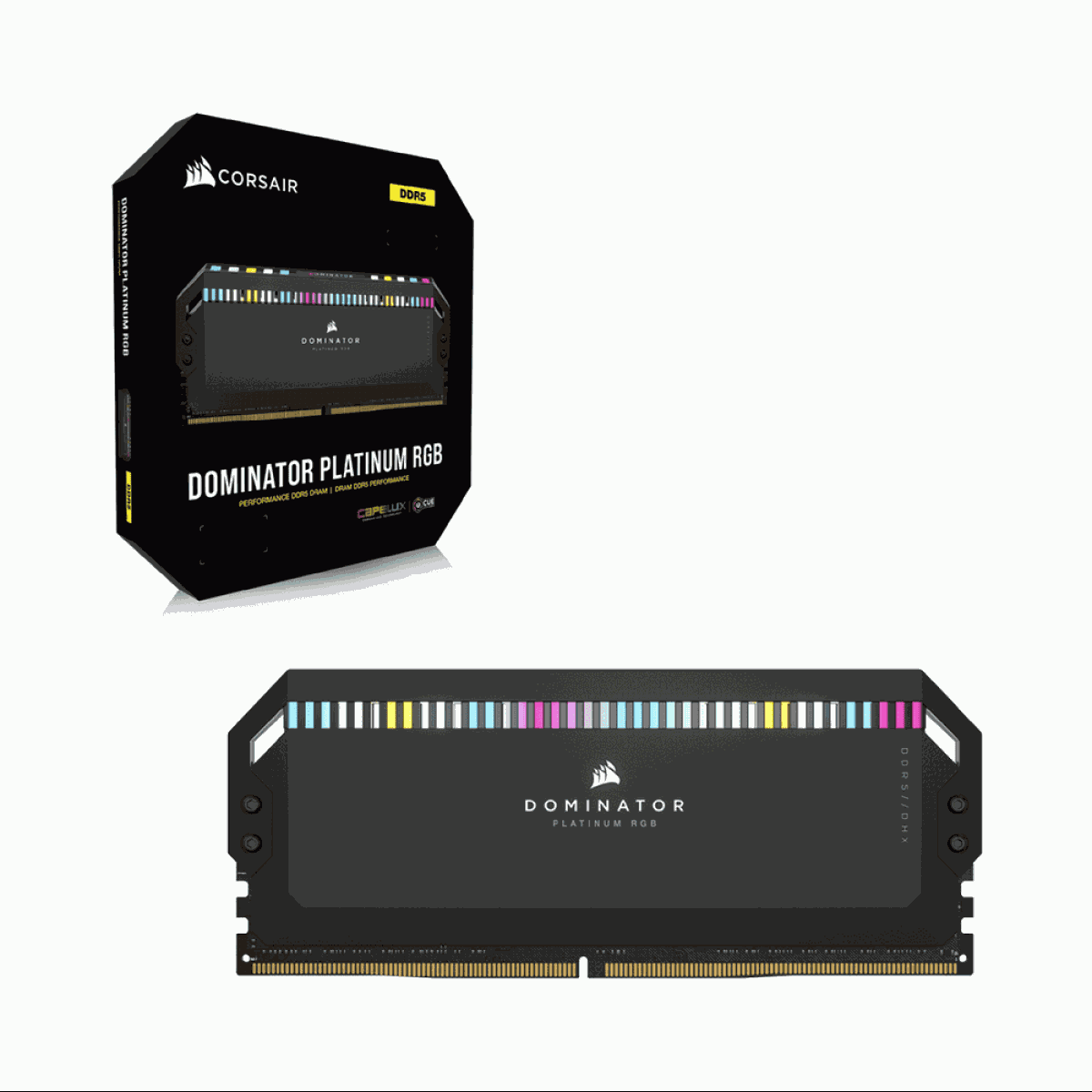 Corsair DOMINATOR PLATINUM RGB Black DDR5, 6000MHz 32GB 2x16GB DIMM, RGB LED, C36, 1.25V