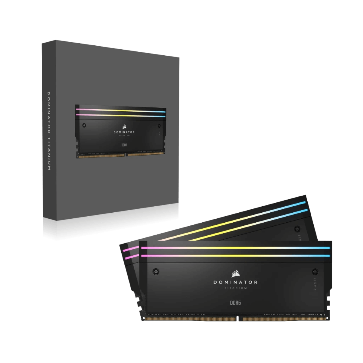 CORSAIR DOMINATOR TITANIUM Black DDR5, 7000MT/s 32GB 2x16GB DIMM, XMP 3.0, RGB LED, 1.4V