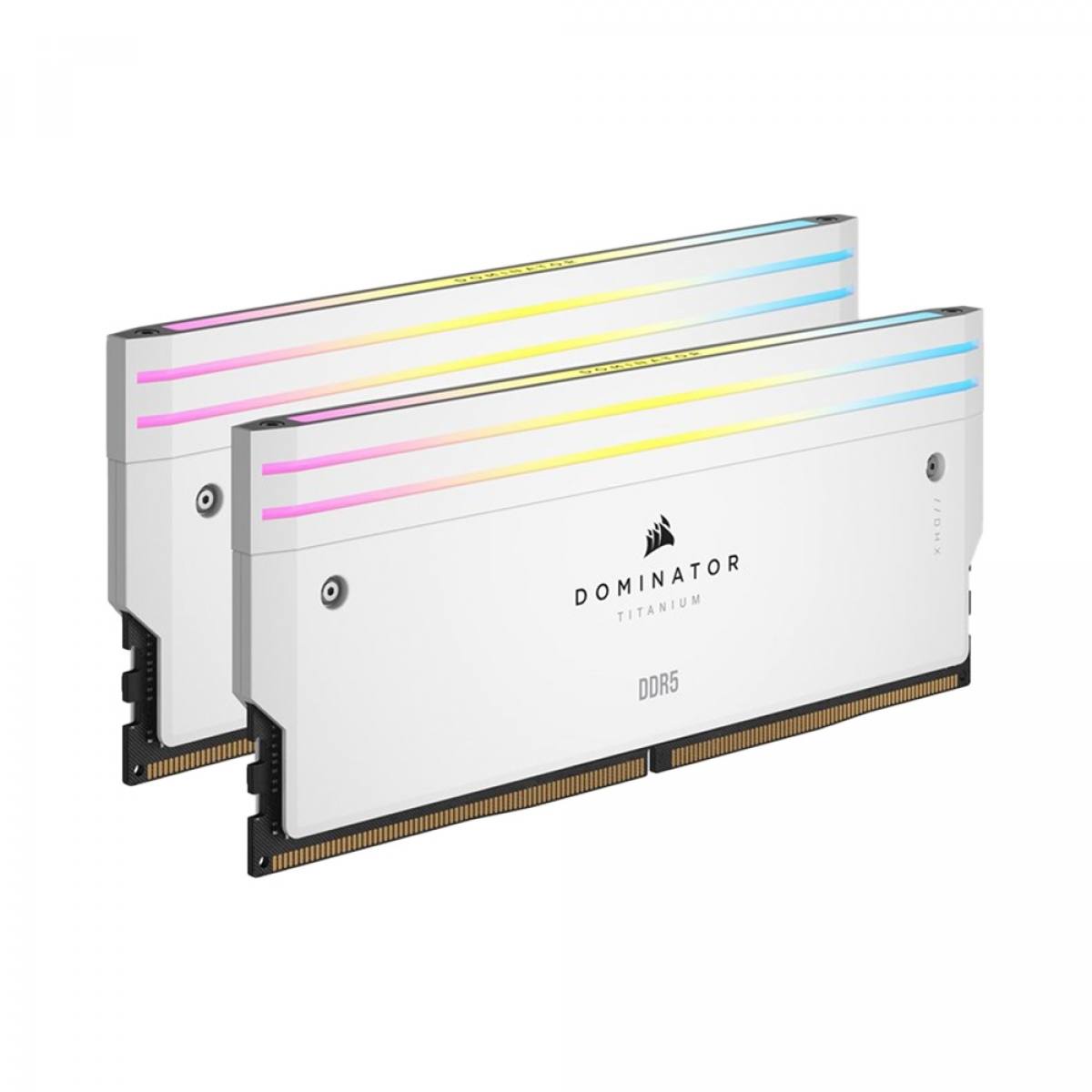 CORSAIR DOMINATOR TITANIUM White DDR5, 6600MT/s 32GB 2x16GB DIMM, XMP 3.0, RGB LED, 1.4V