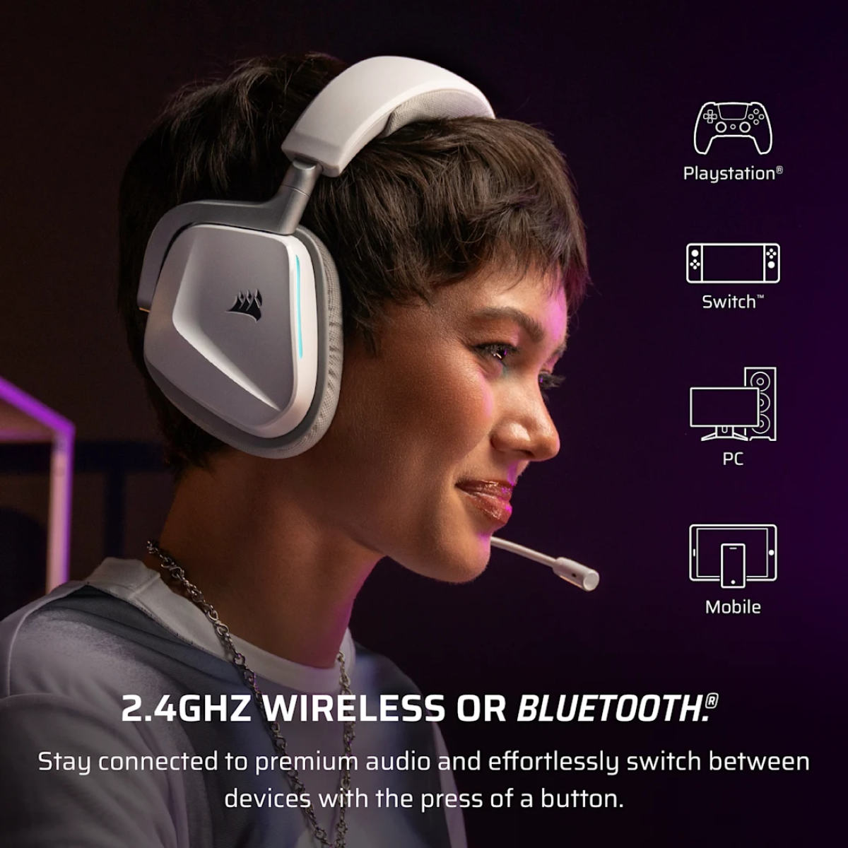 Tai Nghe Corsair Void Wireless V2 White