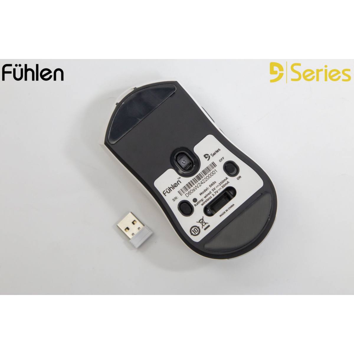 Chuột Fuhlen D60s - Black Wireless | 3 Mode - RGB