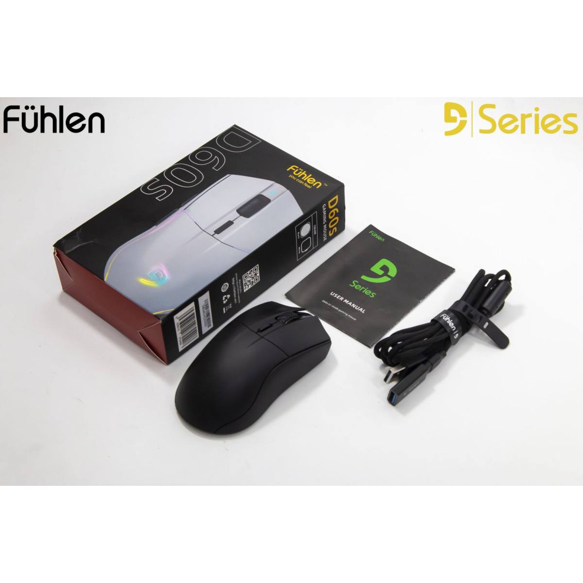 Chuột Fuhlen D60s - Black Wireless | 3 Mode - RGB