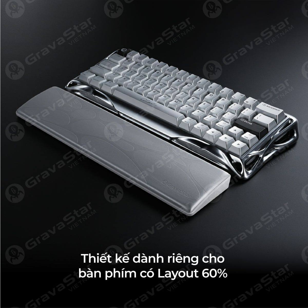 Kê Tay Gravastar 60% (Black/Silver)