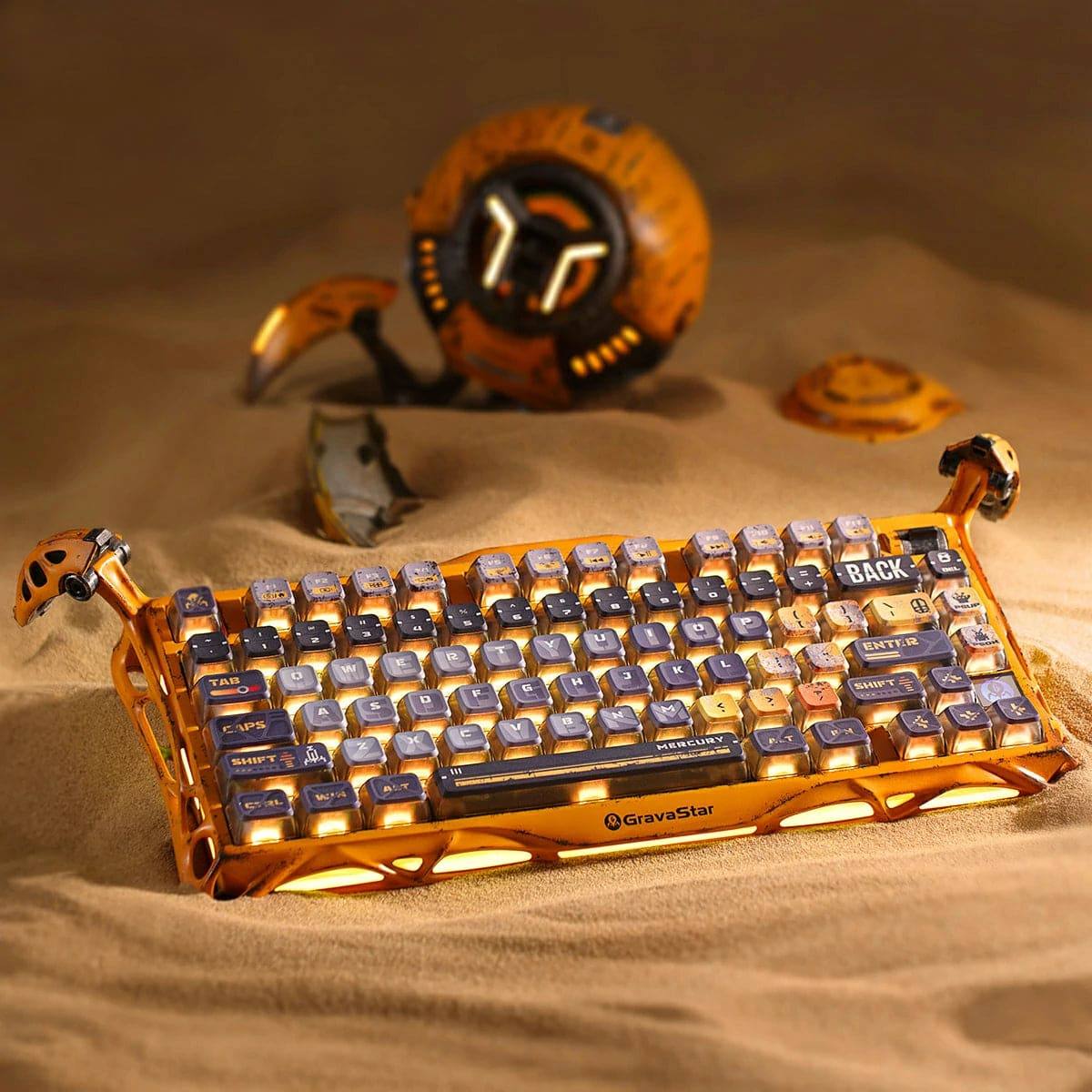 Bàn phím Gravastar Mercury K1 Pro Special Edition | Battle-Worn Yellow