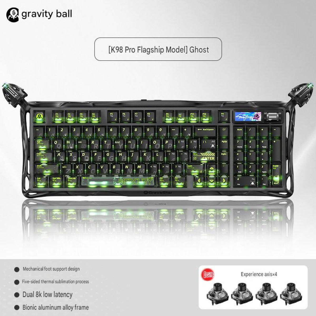 Bàn Phím Gravastar P98 Pro - Phantom Black (Hàng Chính Hãng)