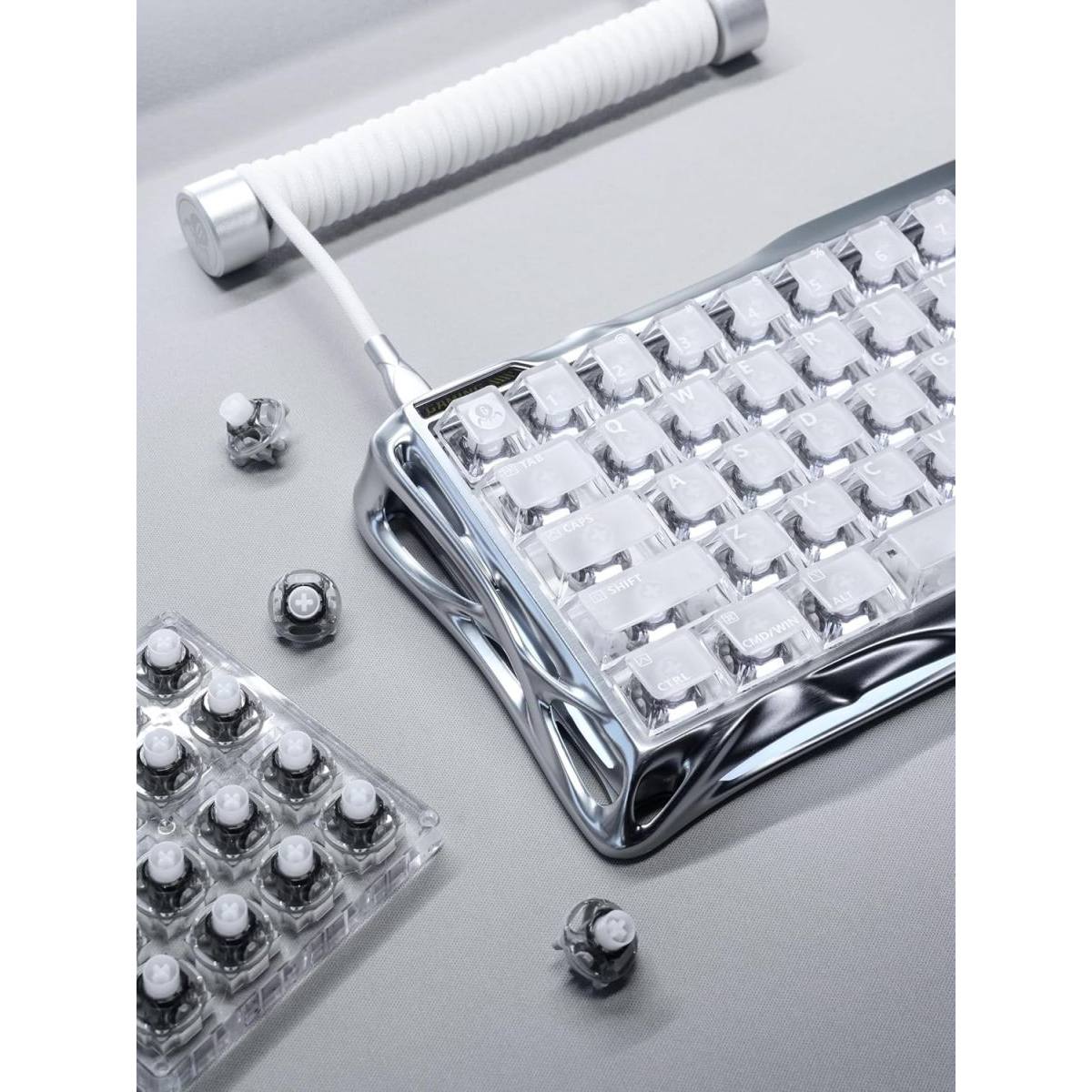 Bàn phím Gravastar Mercury V60 Pro HE - Silver Frost