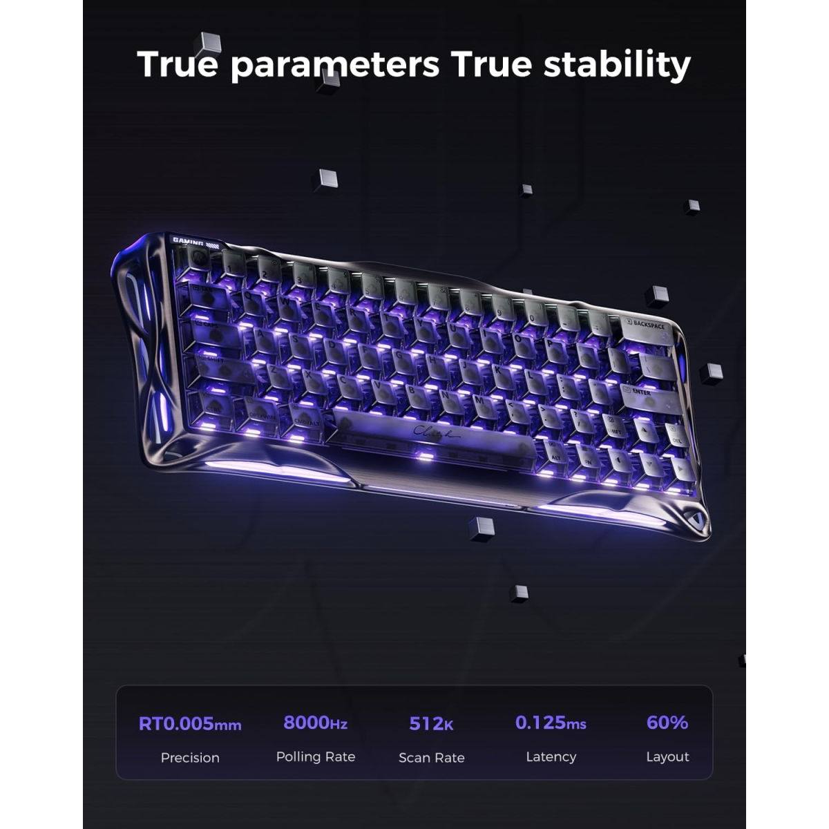 Bàn phím Gravastar Mercury V60 Pro HE - Gunmental Smoke
