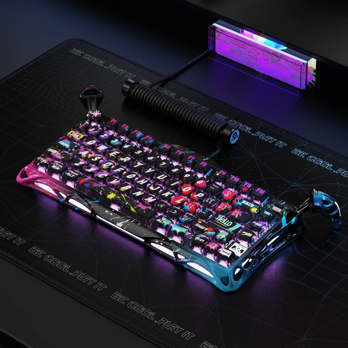 Bàn phím Gravastar Mercury V75 Pro - Neon Graffiti | UFO HE Switch (Hàng Chính Hãng)