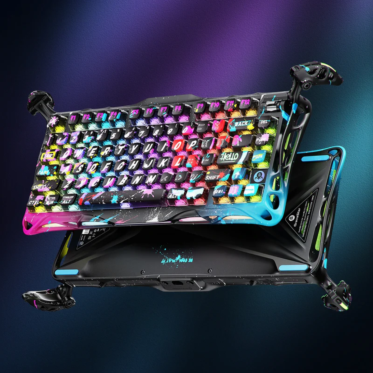 Bàn phím Gravastar Mercury V75 Pro - Neon Graffiti | UFO HE Switch (Hàng Chính Hãng)