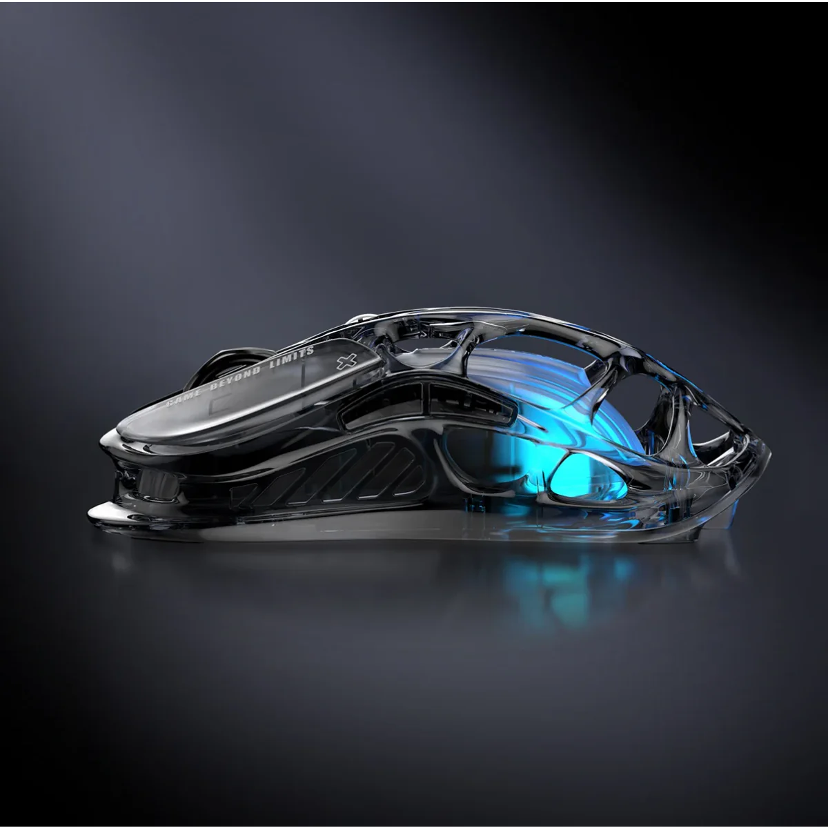 Chuột không dây Gaming GravaStar Mercury M2 | Transparent Black