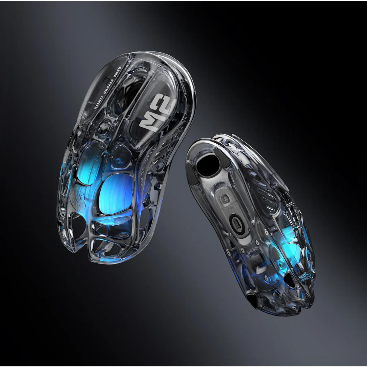 Chuột không dây Gaming GravaStar Mercury M2 | Transparent Black
