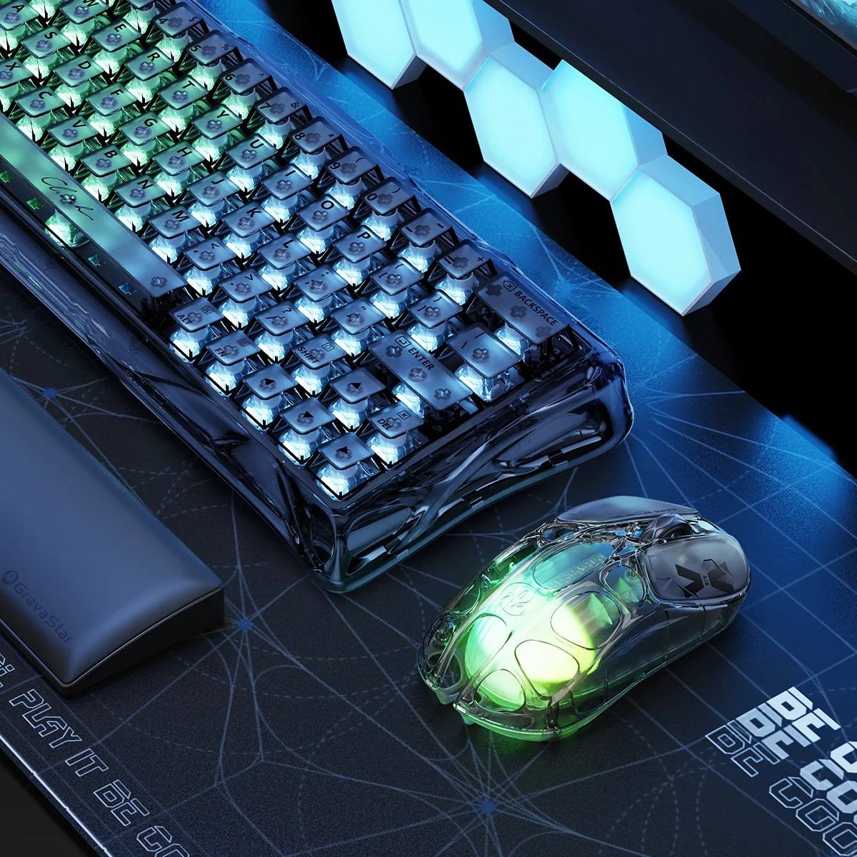Chuột GravaStar Mercury X Air - Onyx Crystal