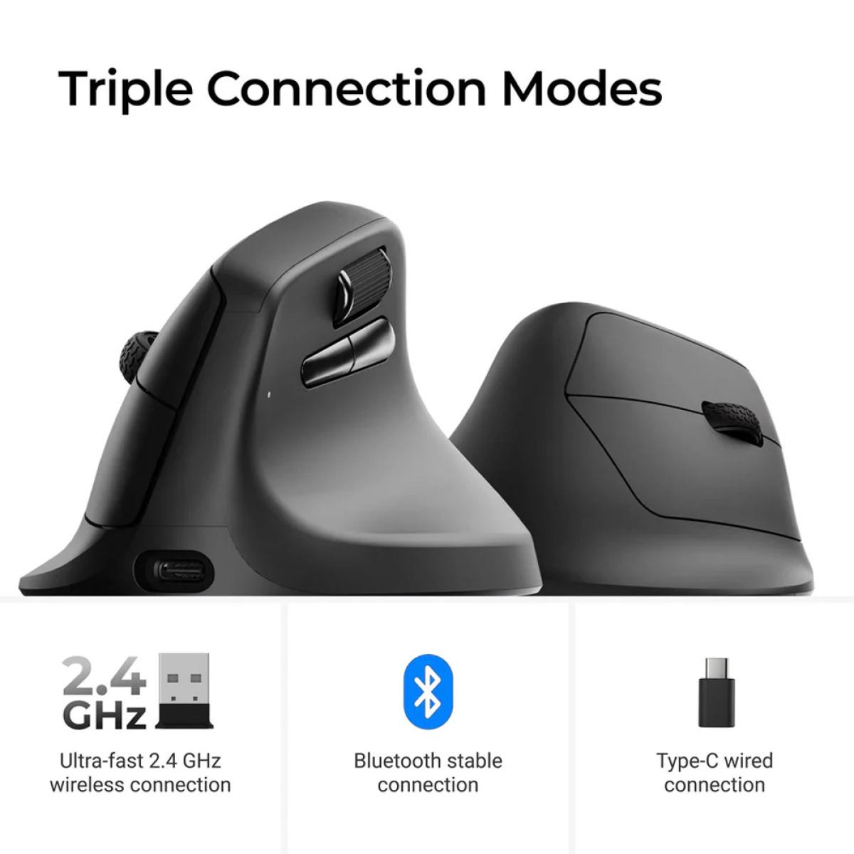 Chuột Công Thái Học Keychron M5 Wireless - Black