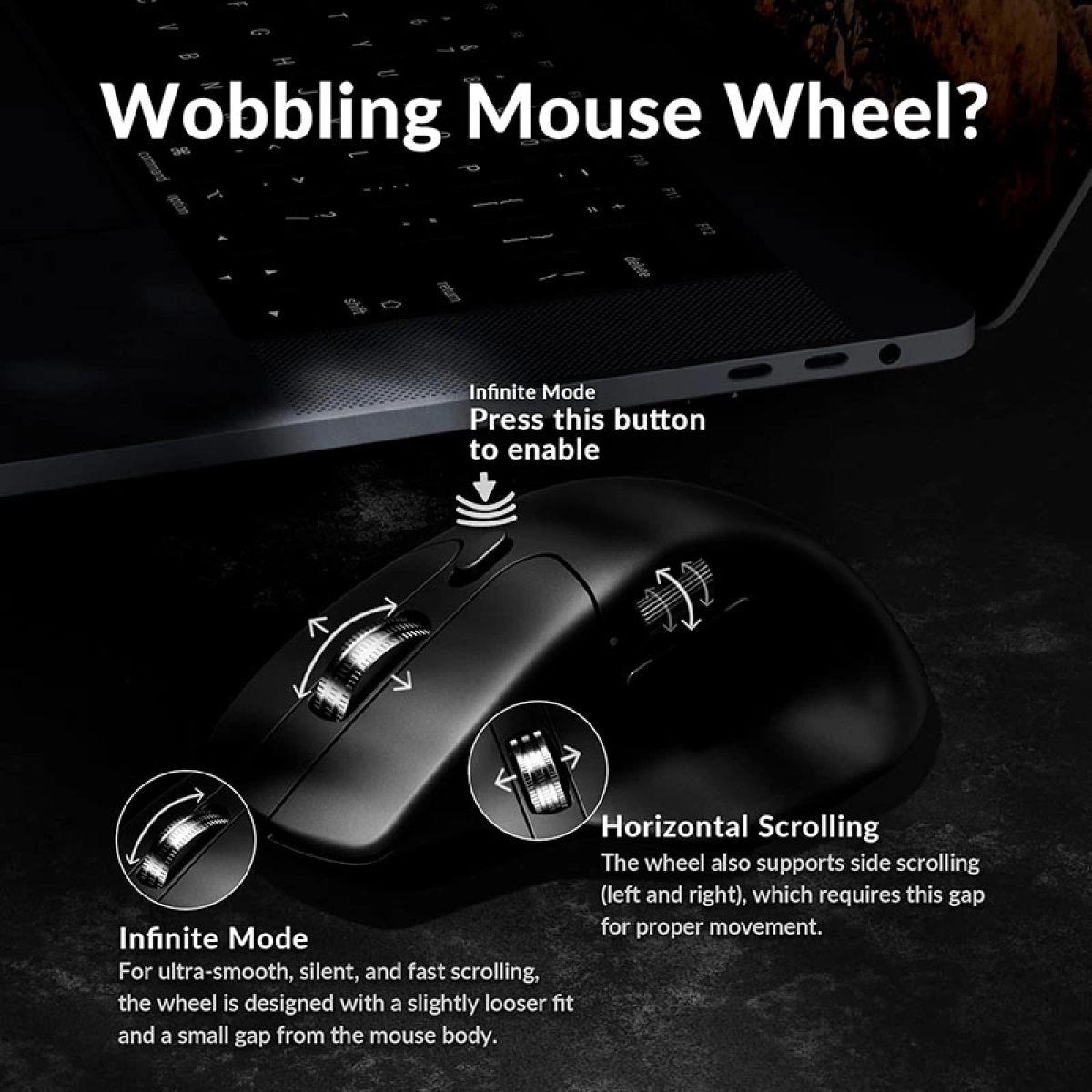 Chuột Keychron M6 Wireless Silent - Black/White
