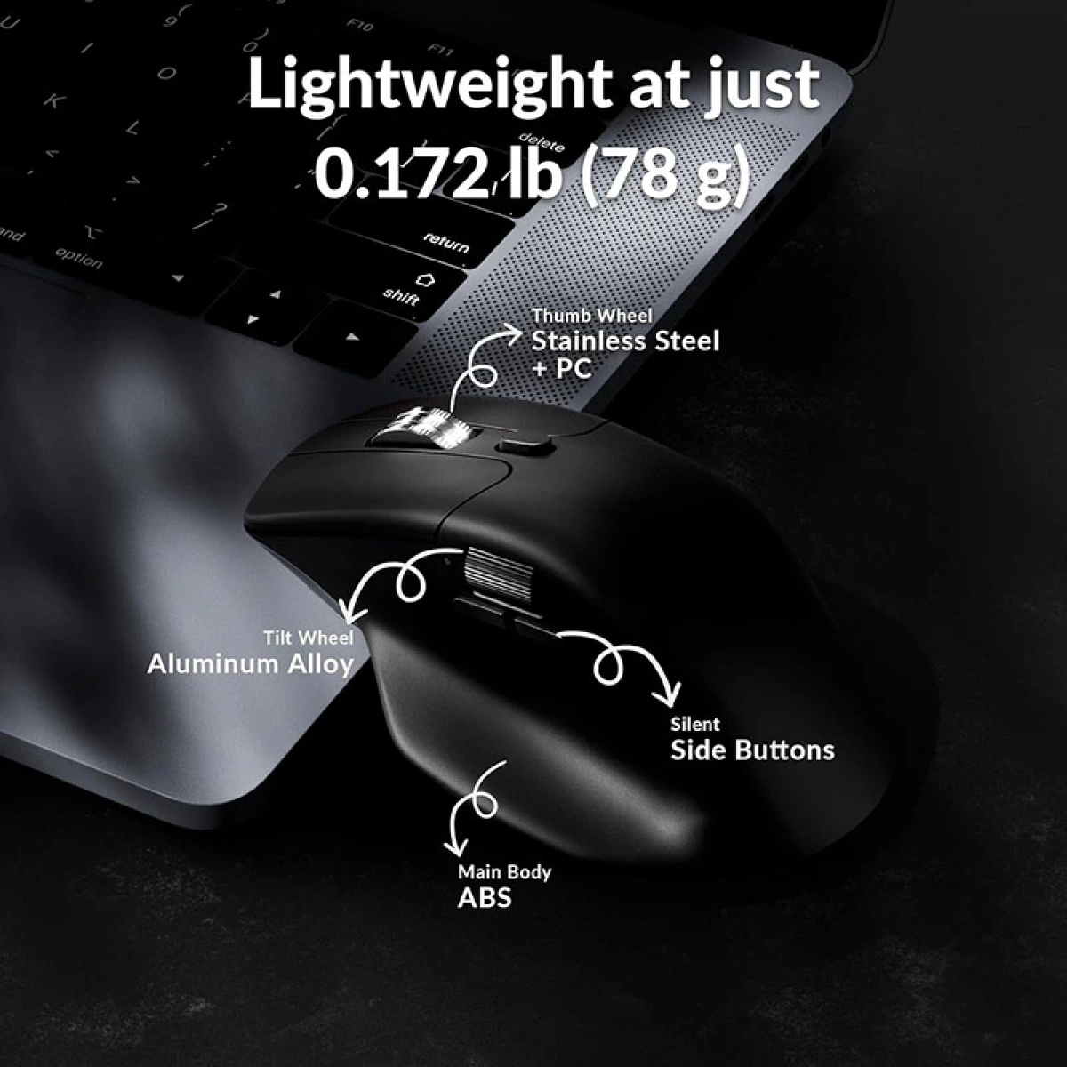 Chuột Keychron M6 Wireless Silent - Black/White