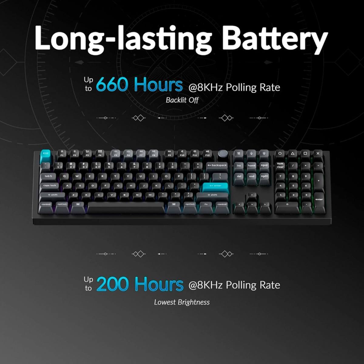 Bàn phím Keychron Q6U Ultra 8K Wireless Hotswap | Black - Red / Brown Switch