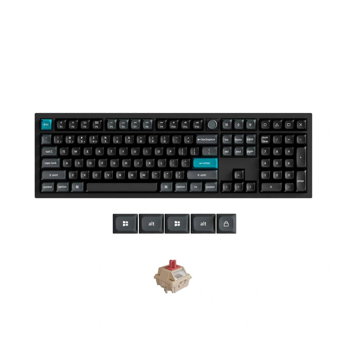Bàn phím Keychron Q6U Ultra 8K Wireless Hotswap | Black - Red / Brown Switch