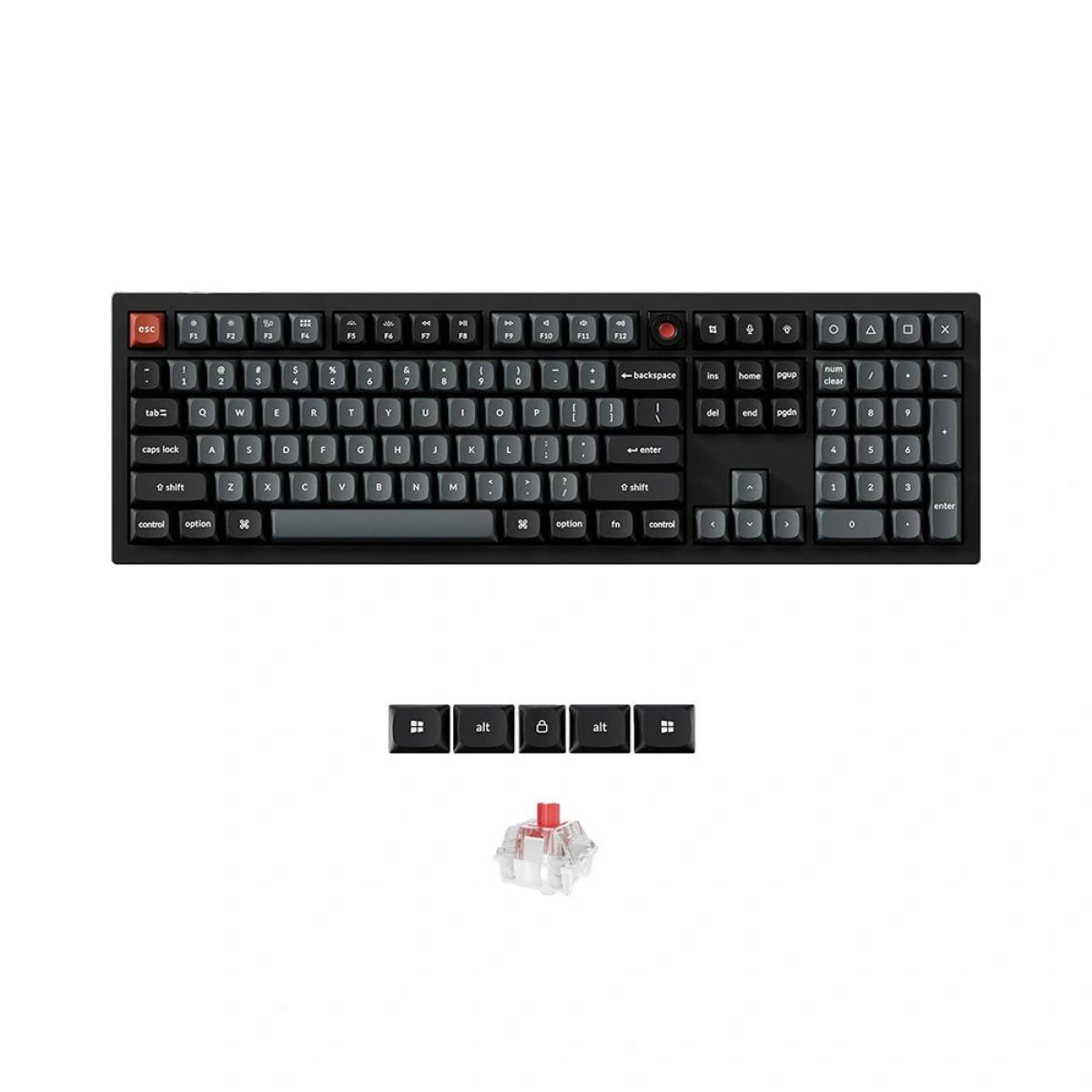 Bàn phím Keychron V6W - Có dây 8K Hz |Black - Red/Brown/Banana Switch