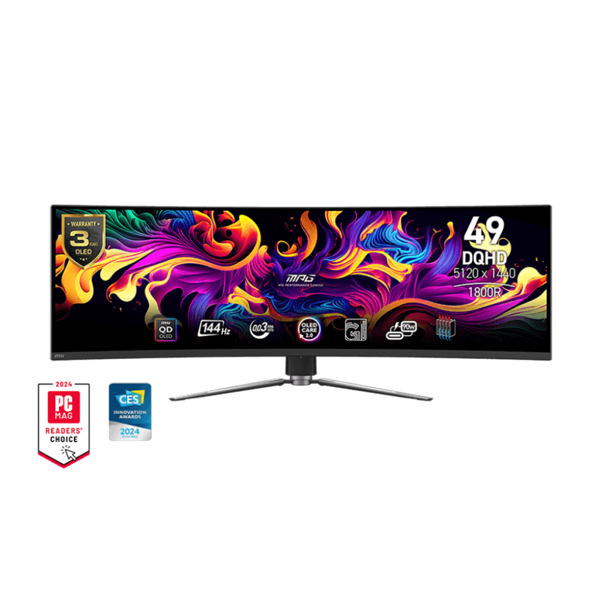 Màn Hình MSI MPG 491CQP QD-OLED (49 Inch / 144Hz/ DQHD / 0.03ms / QD-OLED)