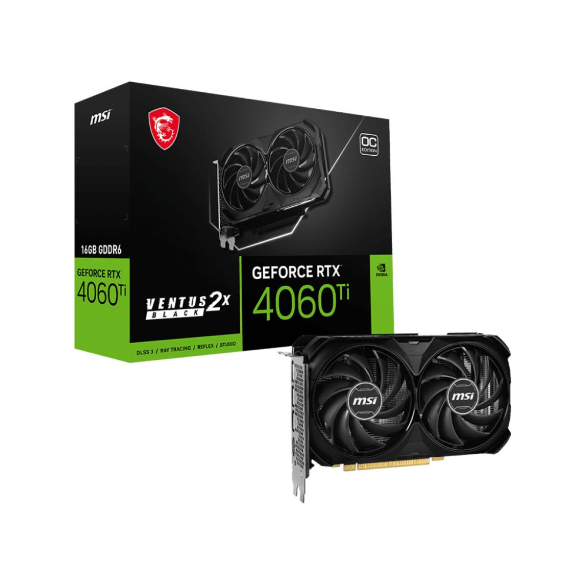 VGA MSI RTX 4060 Ti VENTUS 2X BLACK 16G OC