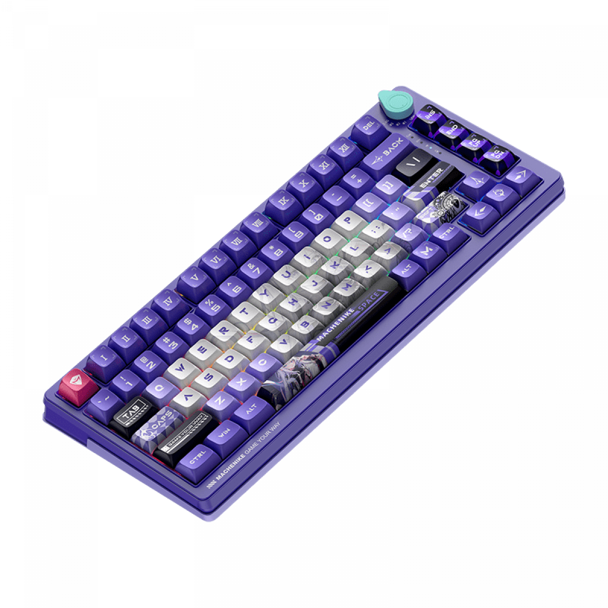 Bàn phím Machenike K600T-B82 White Violet | Không dây - 75% - RGB