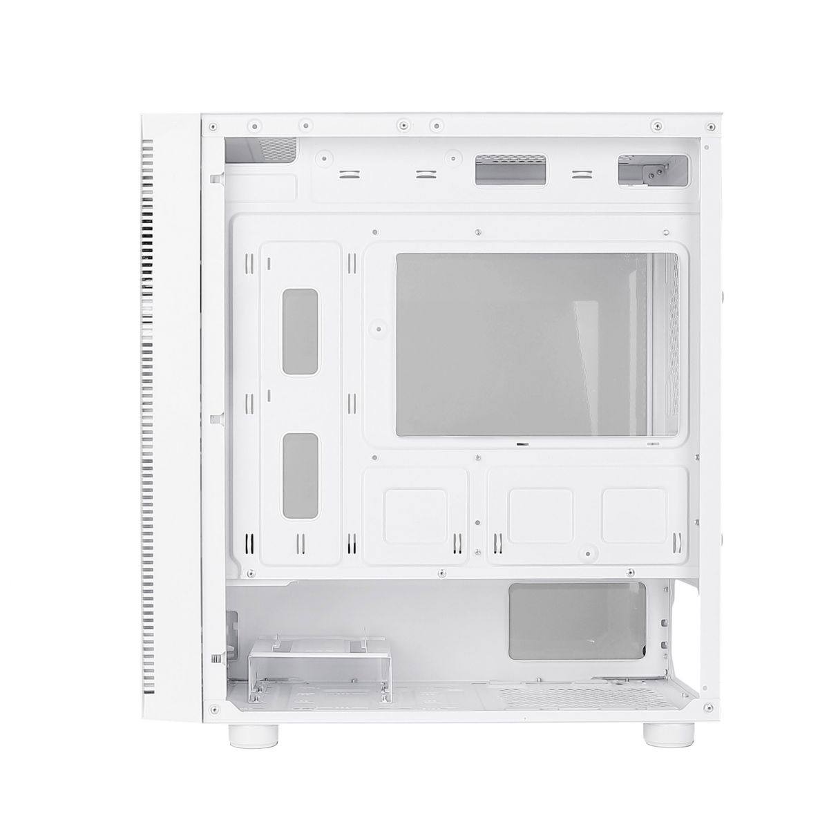 Case Magic GM-01 Glass White MATX | Mặt kính - kèm sẵn 4 Fan