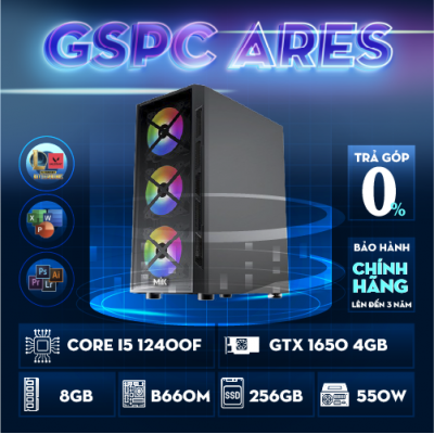 GSPC Ares ( i5 12400f - B660M - 16GB - GTX 1650 - 256GB)
