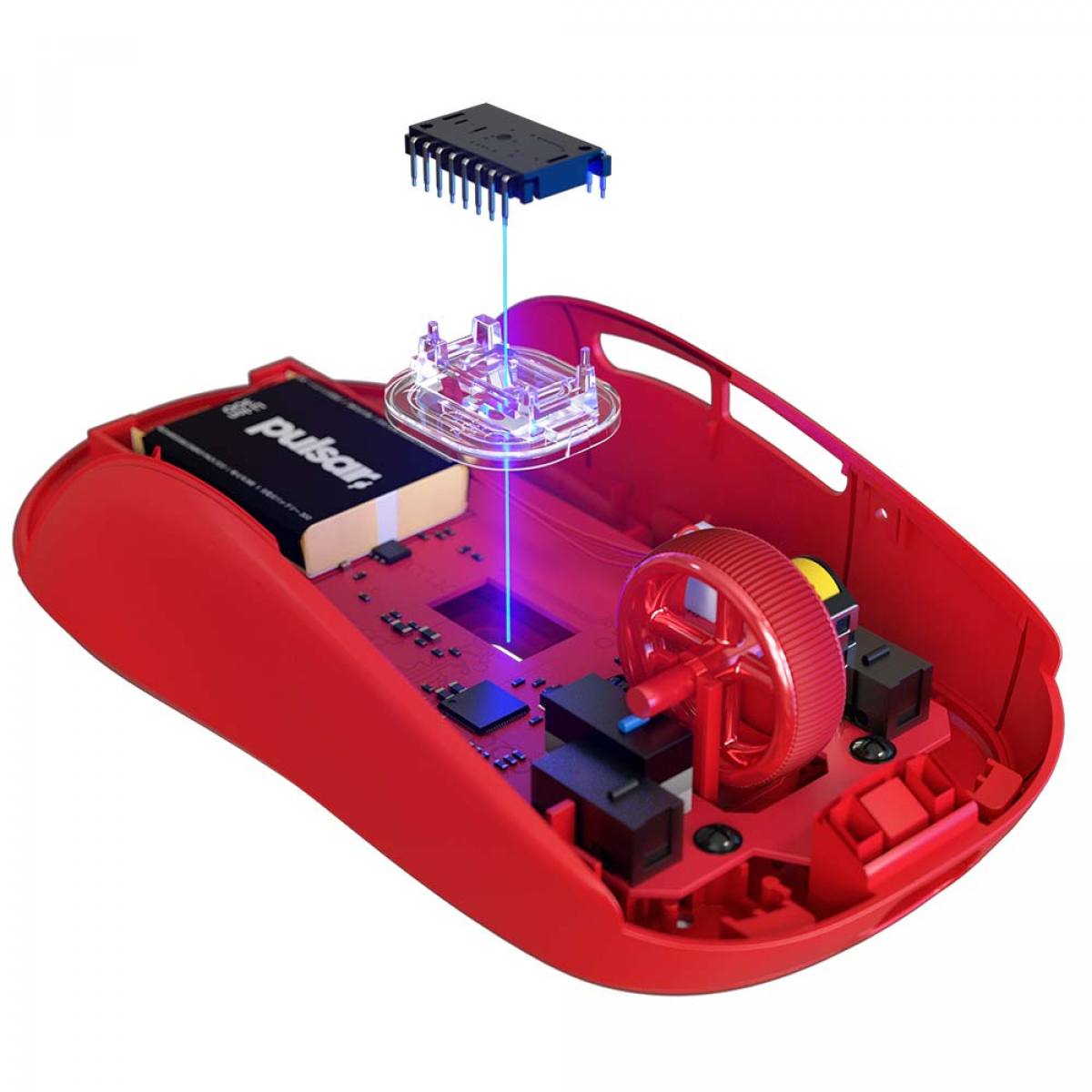 Chuột Pulsar X2 Wireless Red | Không dây - siêu nhẹ