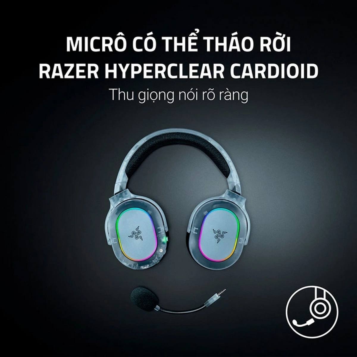 Tai nghe Razer Barracuda X Chroma | Phantom White Edition