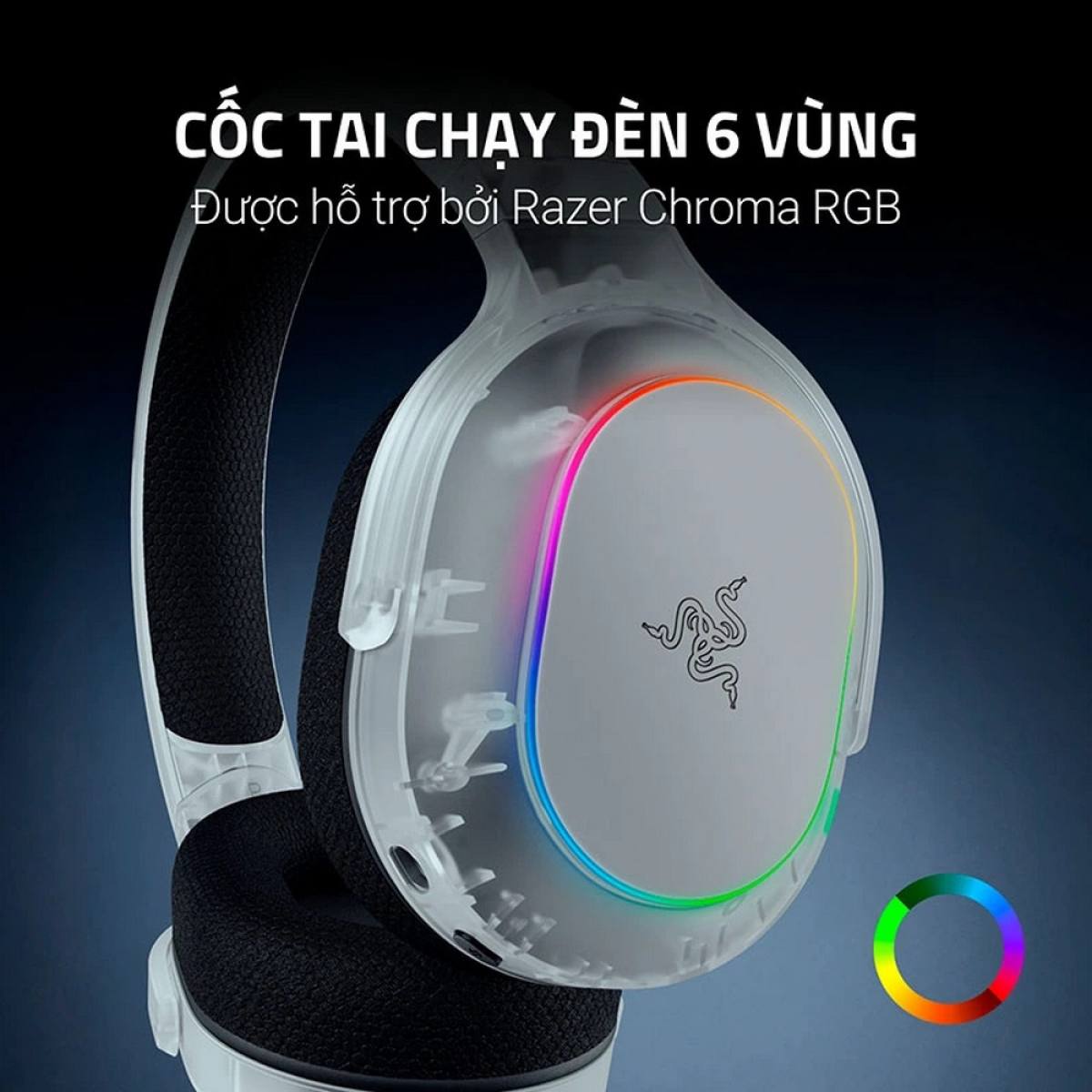 Tai nghe Razer Barracuda X Chroma | Phantom White Edition