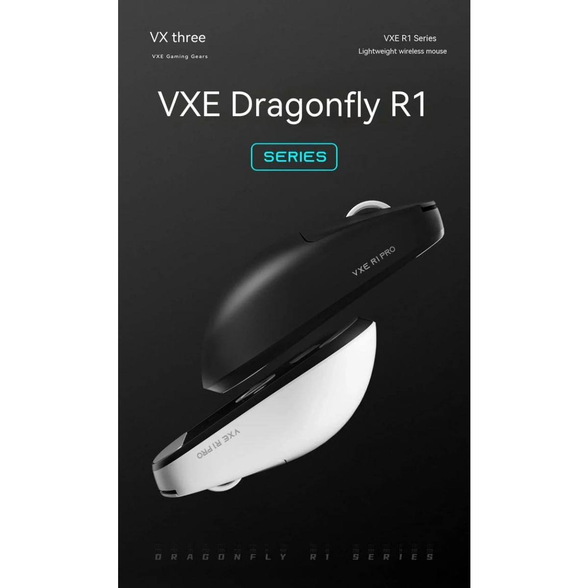Chuột VGN VXE R1 SE Plus (SE +) - Black/ White | Hàng Chính Hãng - BH 12 tháng