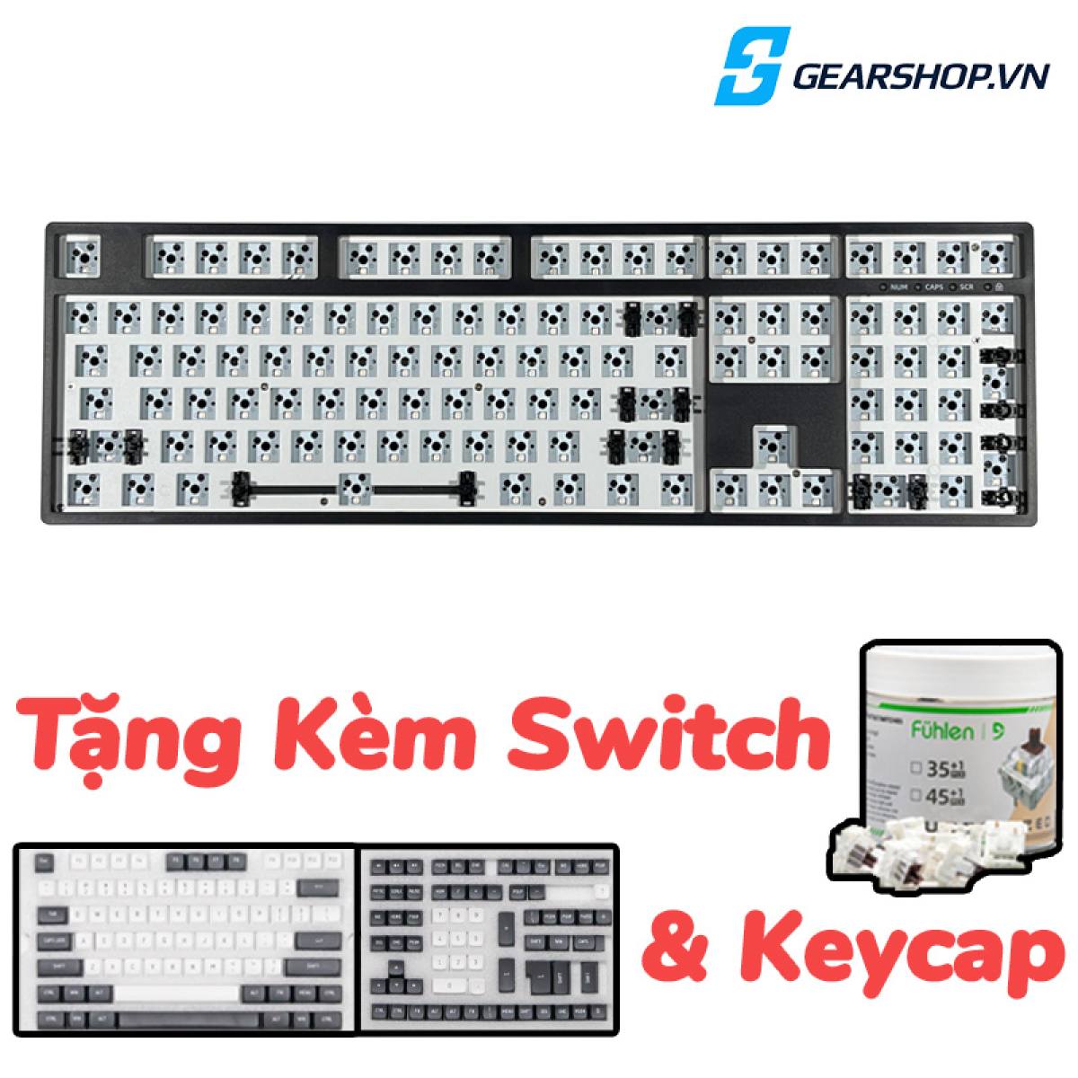 Kit FUHLEN H108S RGB | 3 Mode - Gasket - Hotswap - Mạch xuôi