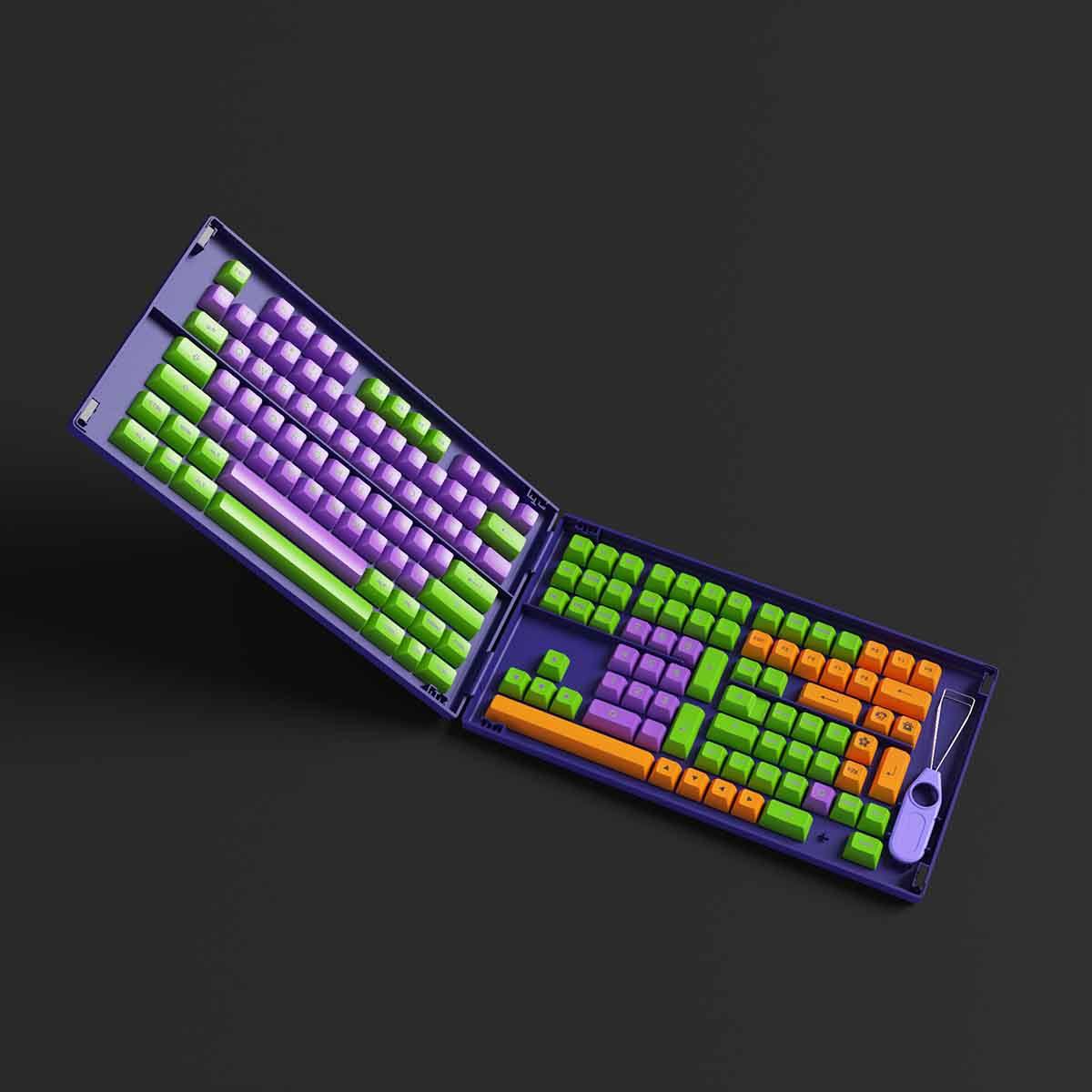 Set Keycap EVA-01 PBT Double-Shot/ASA profile/158 nút