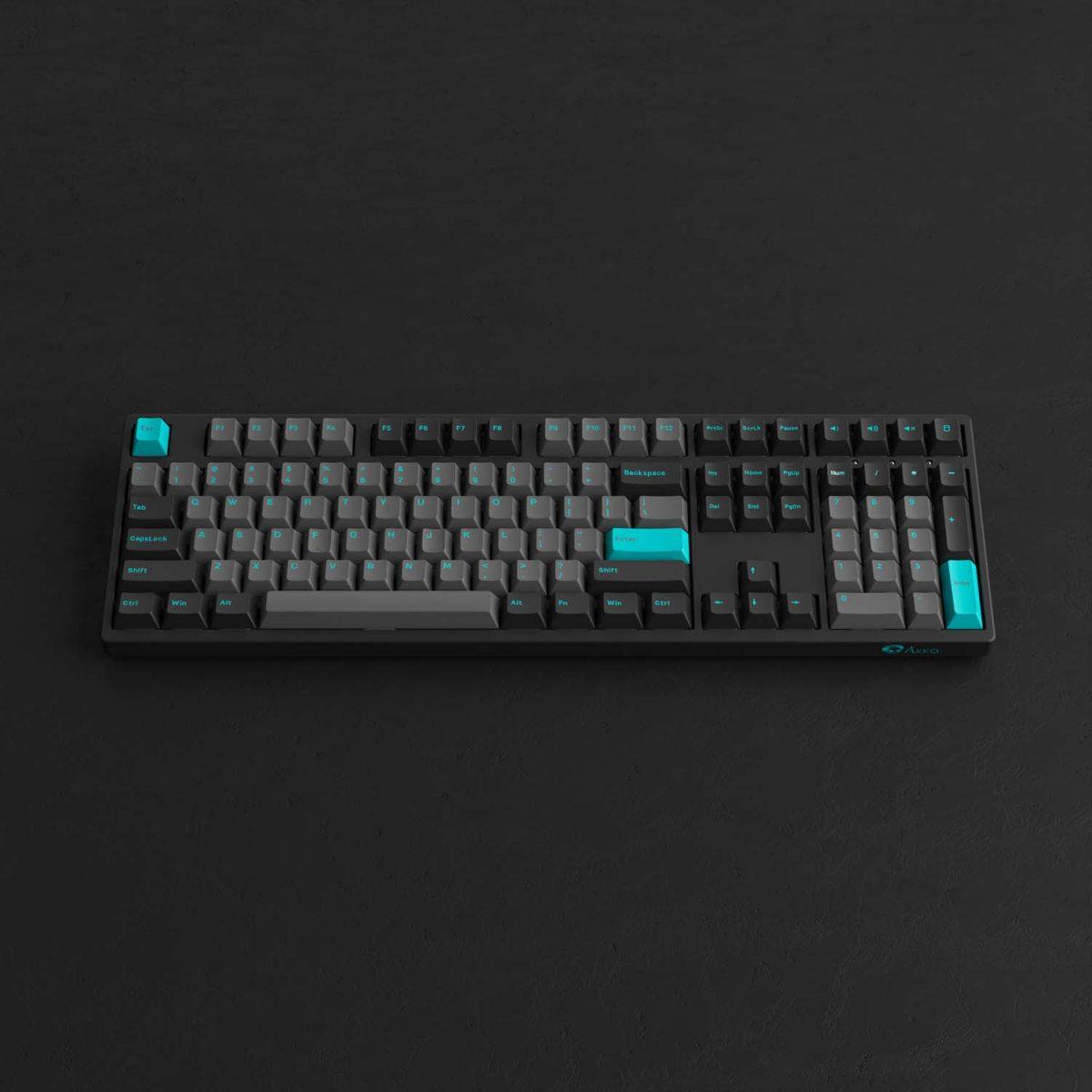 Bàn phím AKKO 3108 Plus Black & Cyan (Foam tiêu âm / AKKO CS switch)