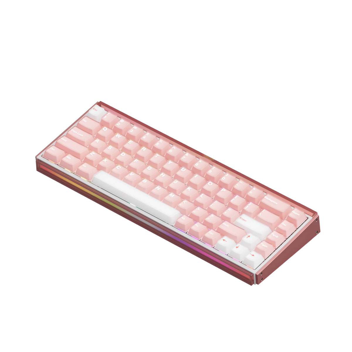 Bàn phím Akko Ray68 Misty Pink & White - HE AstroAim Magnetic Switch