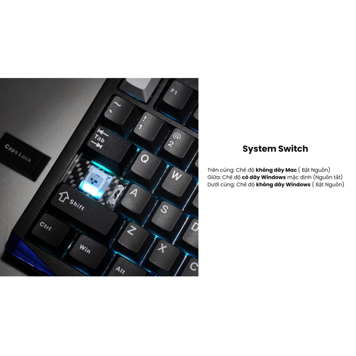 Bàn phím AKKO Gem 02 VIA (Black on Silver)