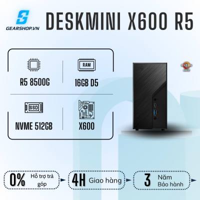 Máy tính bộ Asrock DeskMini X600 (AMD Ryzen 5 8500G - Ram 16Gb DDR5 - SSD 512Gb Nvme)