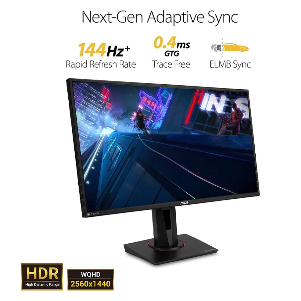 Màn hình Asus VG27BQ (27inch/WQHD/TN/165Hz/350nits)