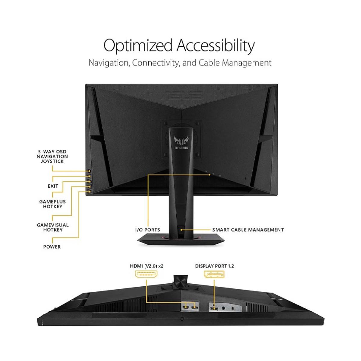 Màn hình Asus VG27BQ (27inch/WQHD/TN/165Hz/350nits)
